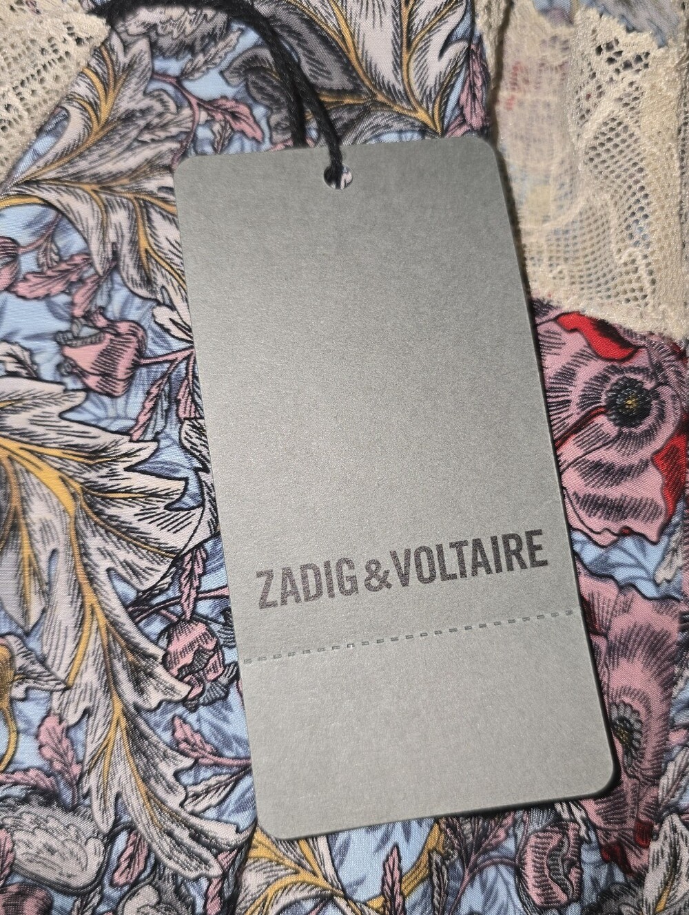 NWT Zadig & Voltaire Ristyl Printed Lace Trim Slip Maxi Dress Multi Color XS - Picture 2 of 14